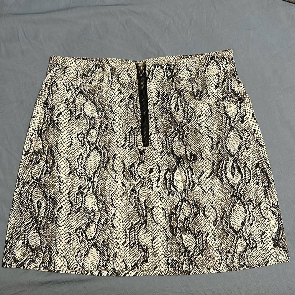 Snake print skirt